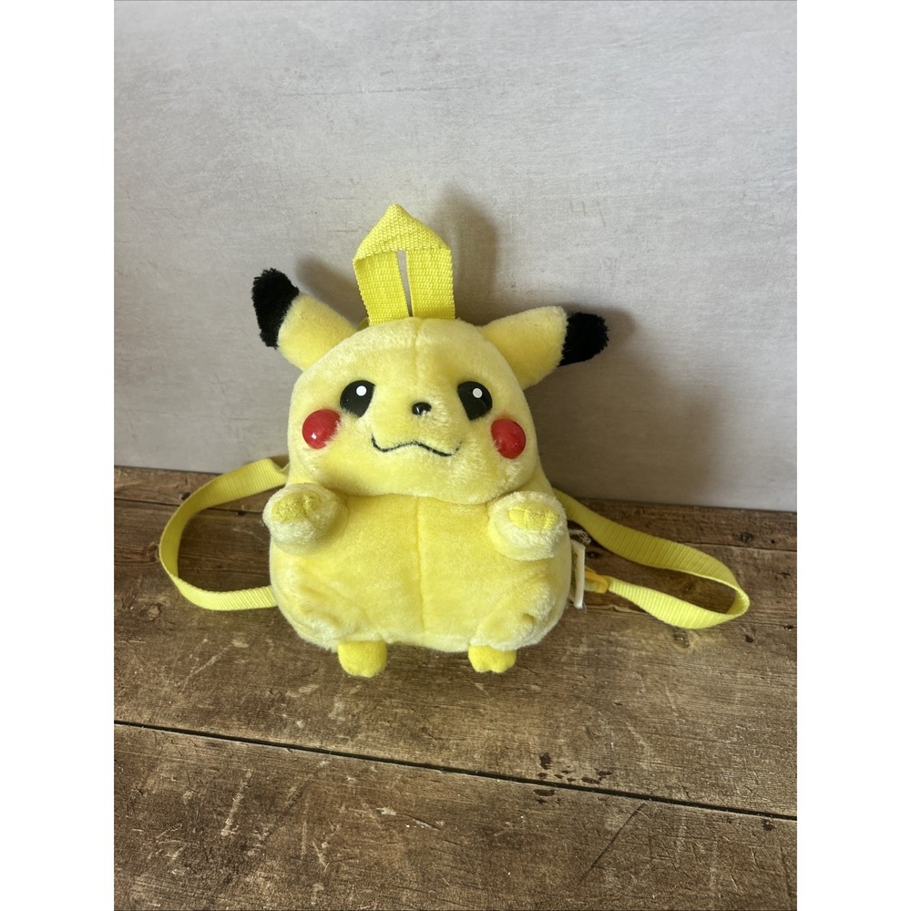 Vintage 90s Pokemon Fat Pikachu Plush Backpack by Nintendo